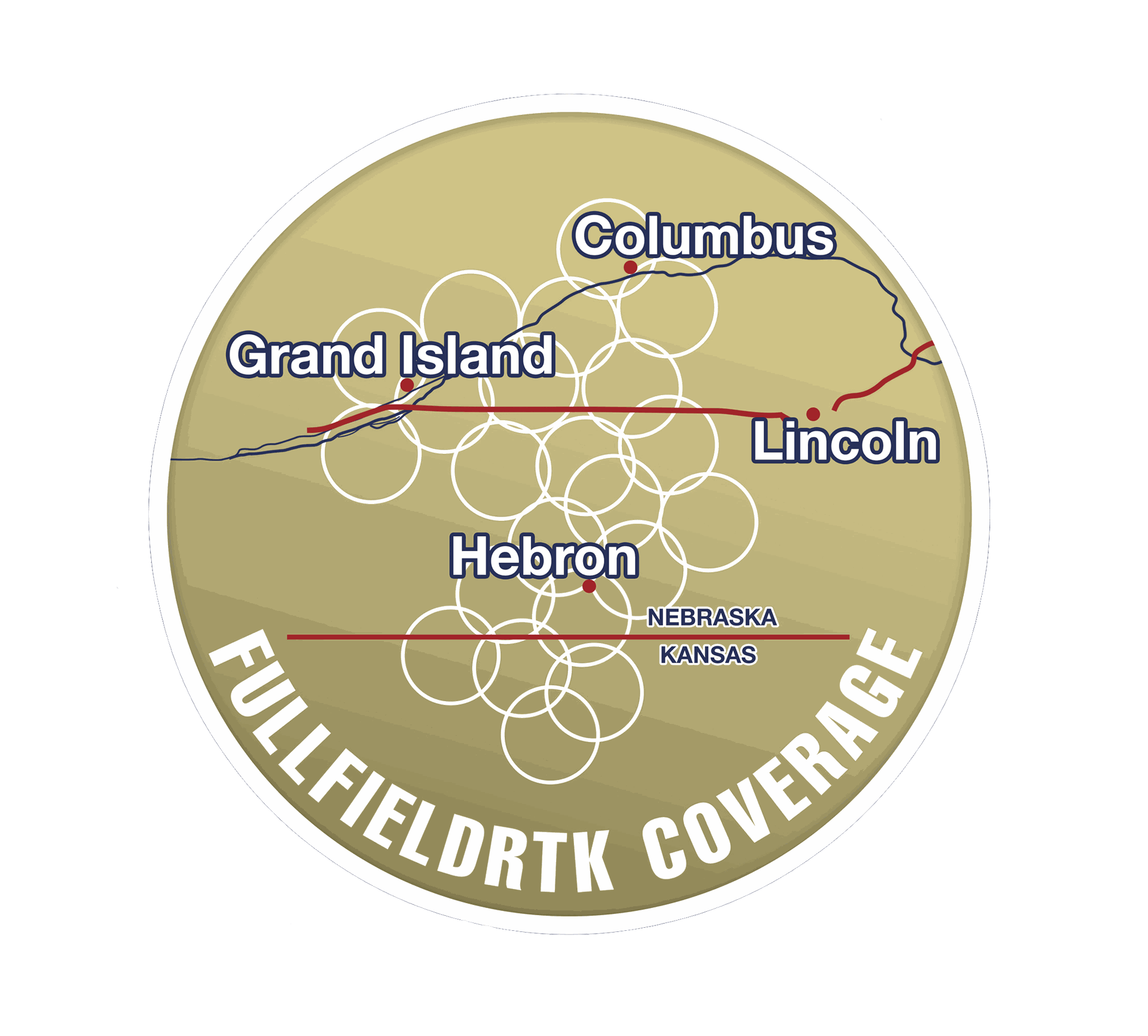 Large RTK network service area and growing